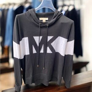 Michael Kors Black and White Logo Hoodie